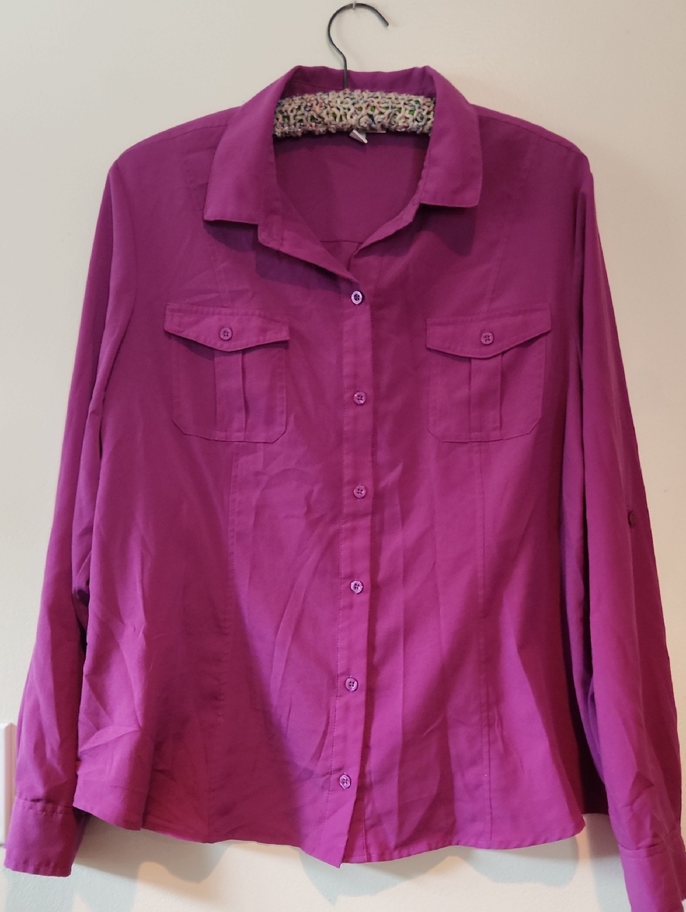 Dana Buchman Magenta Blouse